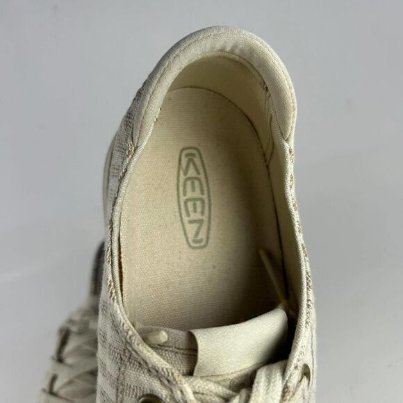 Keen Women's Elsa IV Sneakers US 10 Off White Striped Casual Lace-Up Shoes - Picture 7 of 8